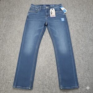 Levi's 502 Regular Taper Boys Jeans Size 18 Reg W29‎ L31 Blue Denim Stretch NWT